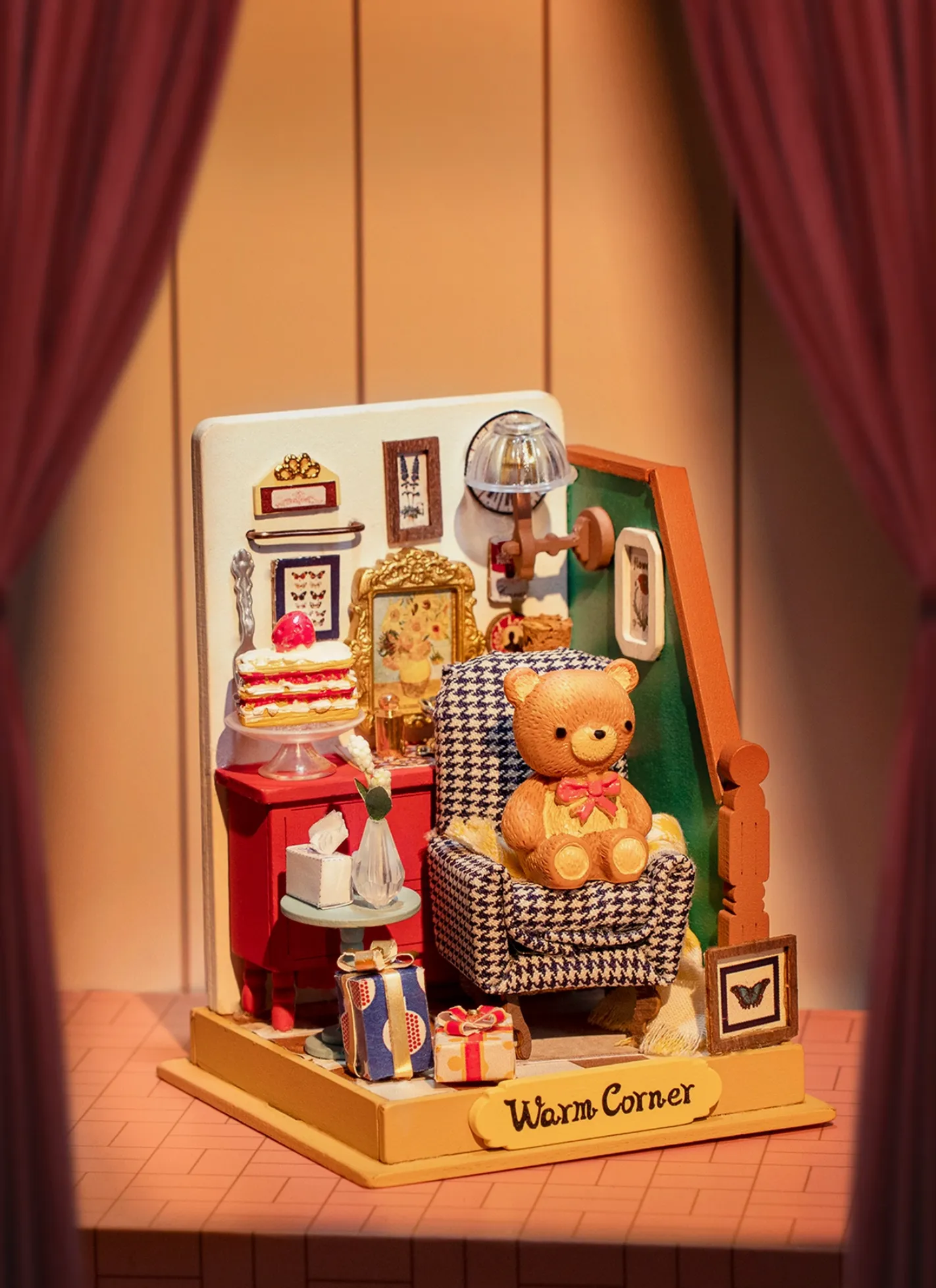Holiday Living Room DIY Miniature House Kit