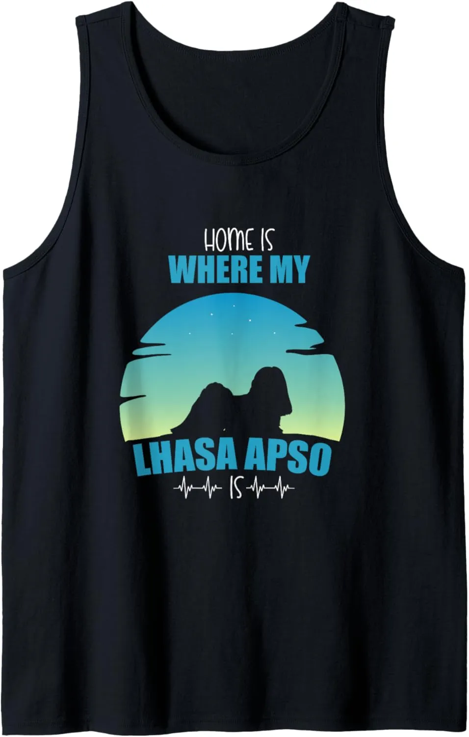 Home Is Where My Lhasa Apso Companion Waits Forever Tank Top