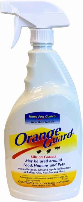 Home Pest Control Spray with D-Limonene | All-Natural Food Grade Orange Peel Oil for Bugs, Ants, Roaches, Fleas, Palmettos and Silverfish - 32oz