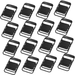 Homoyoyo 32Pcs Miniature Folding Chairs for Dollhouse Portable Phone Stand Holder Cute Tiny Foldable Chair Decoration for Mini Figurines and Dollhouse Accessories