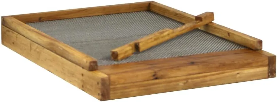 Hoover Hives 10-Frame Wax Coated Screened Bottom Board with Entrance Reducer – Durable Beekeeping Component for Ventilation and Pest Control