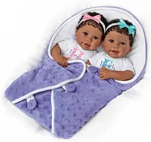 Hope and Faith Baby Doll Set, So Truly Real Collector's Edition, 14 Inch Twin Dolls by Linda Murray, RealTouch Vinyl with Cloth Bodies