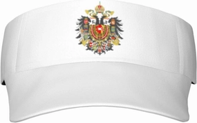 Hungary Coat of Arms Austria Adult Sun Visor Cap - UV Protection, Breathable, Adjustable, Sports & Outdoor Hat Black