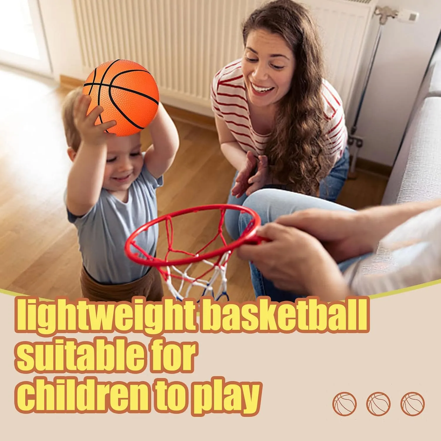 Hymaz 36 Pcs 4 Inch Mini Basketballs Ball for Kids, Rubber Small basketballs with Pump for Kids Basketball Gifts- Inflatable Ball for Basketballs Hoop Geart for Sports Beach Pool Theme Party Favor