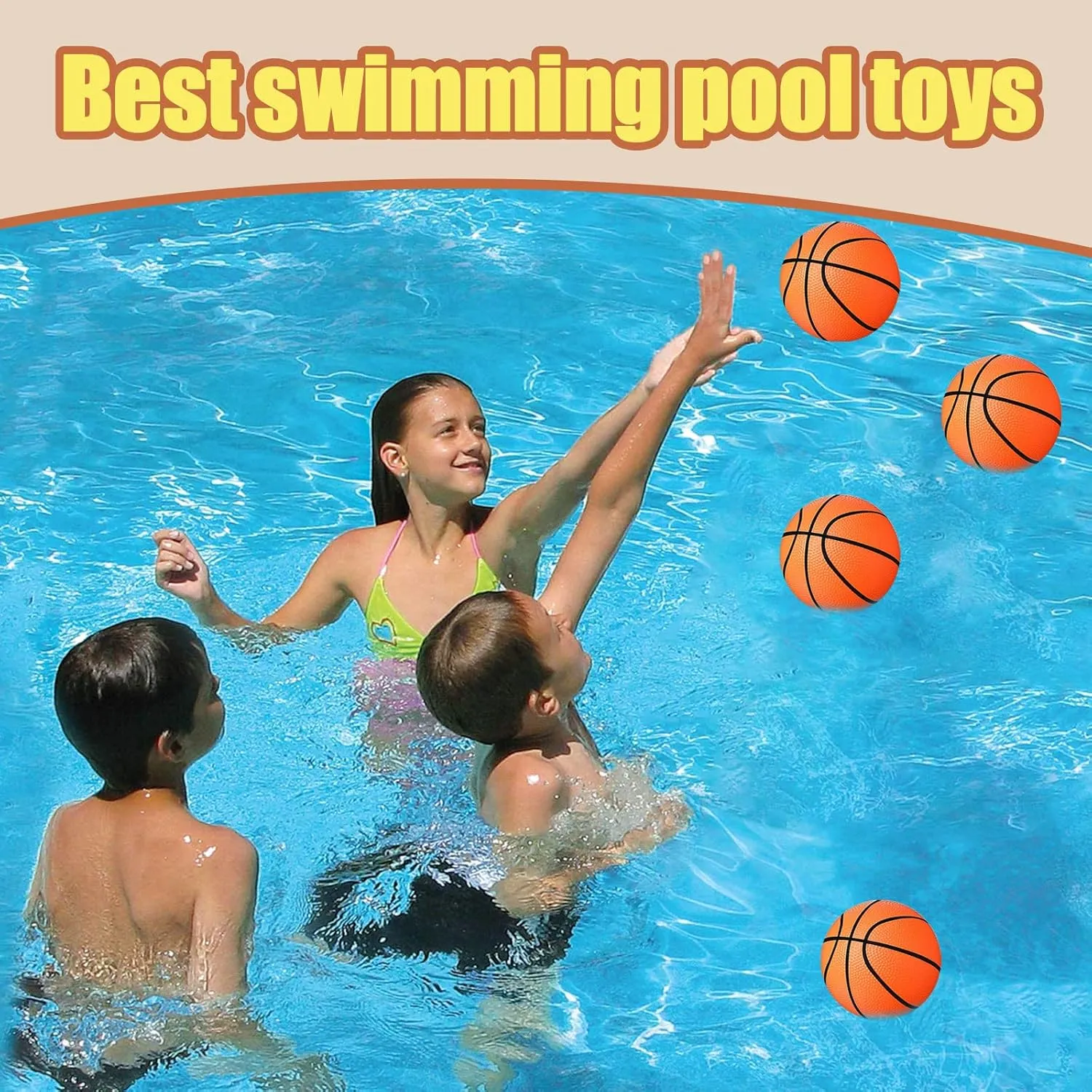 Hymaz 36 Pcs 4 Inch Mini Basketballs Ball for Kids, Rubber Small basketballs with Pump for Kids Basketball Gifts- Inflatable Ball for Basketballs Hoop Geart for Sports Beach Pool Theme Party Favor