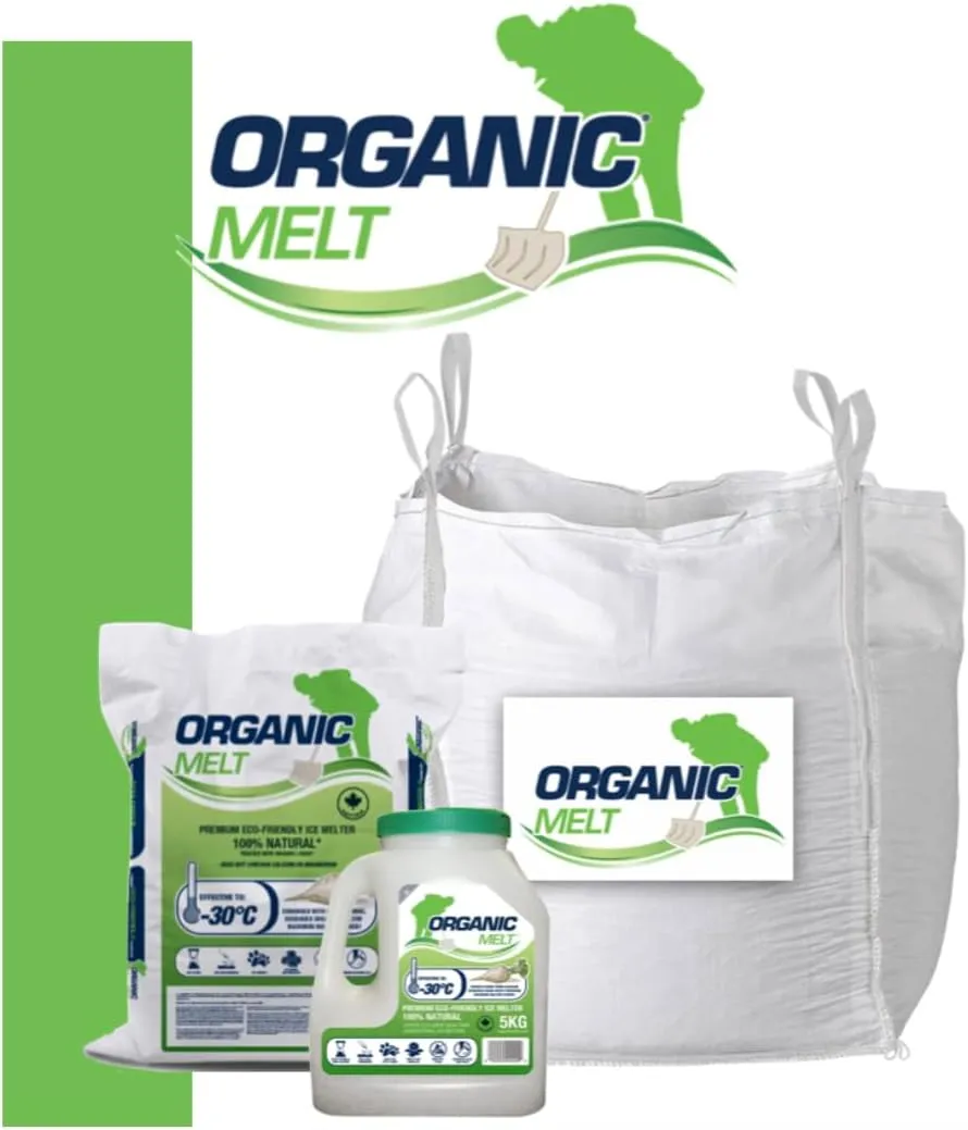 Ice Melt Safe for Concrete, Sidewalks, and Driveways – Pet-Friendly Snow Salt and Ice Melter – Organic Melt Granular De-Icing Product – Eco-Friendly, 10kg Bag (22 lbs)