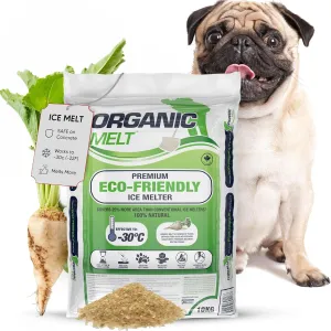 Ice Melt Safe for Concrete, Sidewalks, and Driveways – Pet-Friendly Snow Salt and Ice Melter – Organic Melt Granular De-Icing Product – Eco-Friendly, 10kg Bag (22 lbs)