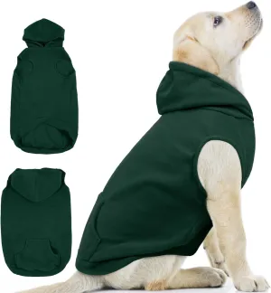 IECOii Dog Hoodie,Polar Fleece Dog Sweatshirt Christmas Dog Sweater with Hood,Warm Dog Sweater for Medium Dog Boy Girl,Sleeveless Dog Hoodie Medium Size Dog Winter Clothes for Pug,Jack Russell,Green,M