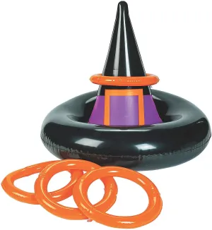 INFLATABLE WITCHES HAT RING TOSS GAME - Halloween Game - 5 Pieces
