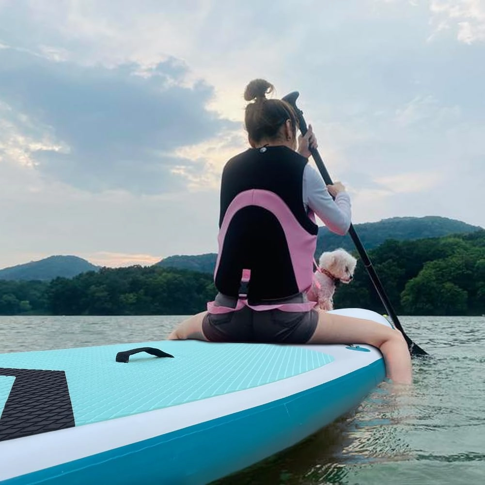 Inflatable Stand Up Paddle Board (6’’ Thick) with Premium SUP Accessories&Bag,Bottom Fin for Paddling,Surf Control,Non-Slip Deck,Leash,Paddle and Two-Way Hand Pump|Youth&Adult Standing Boat