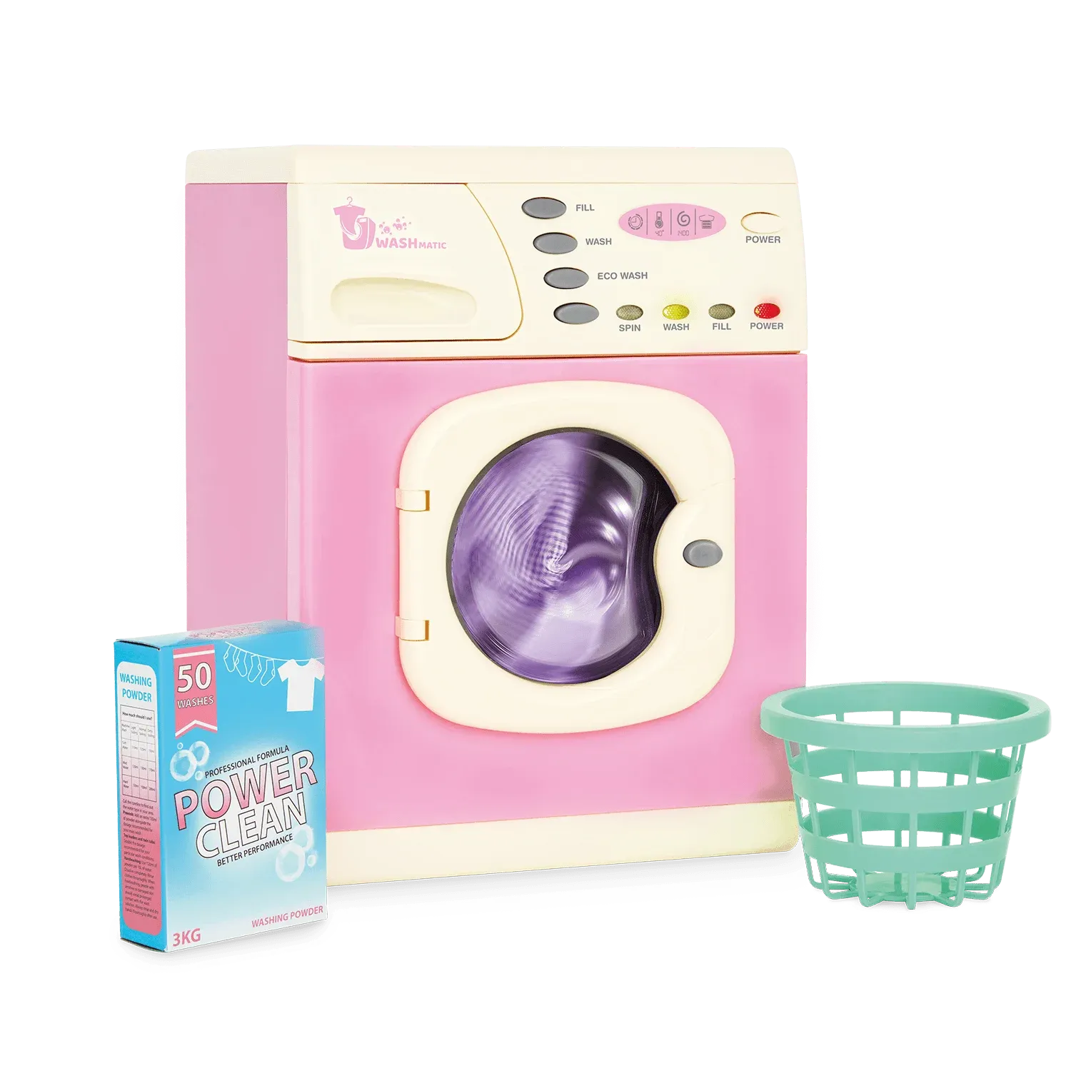 Interactive Electronic Washer Toy Pink