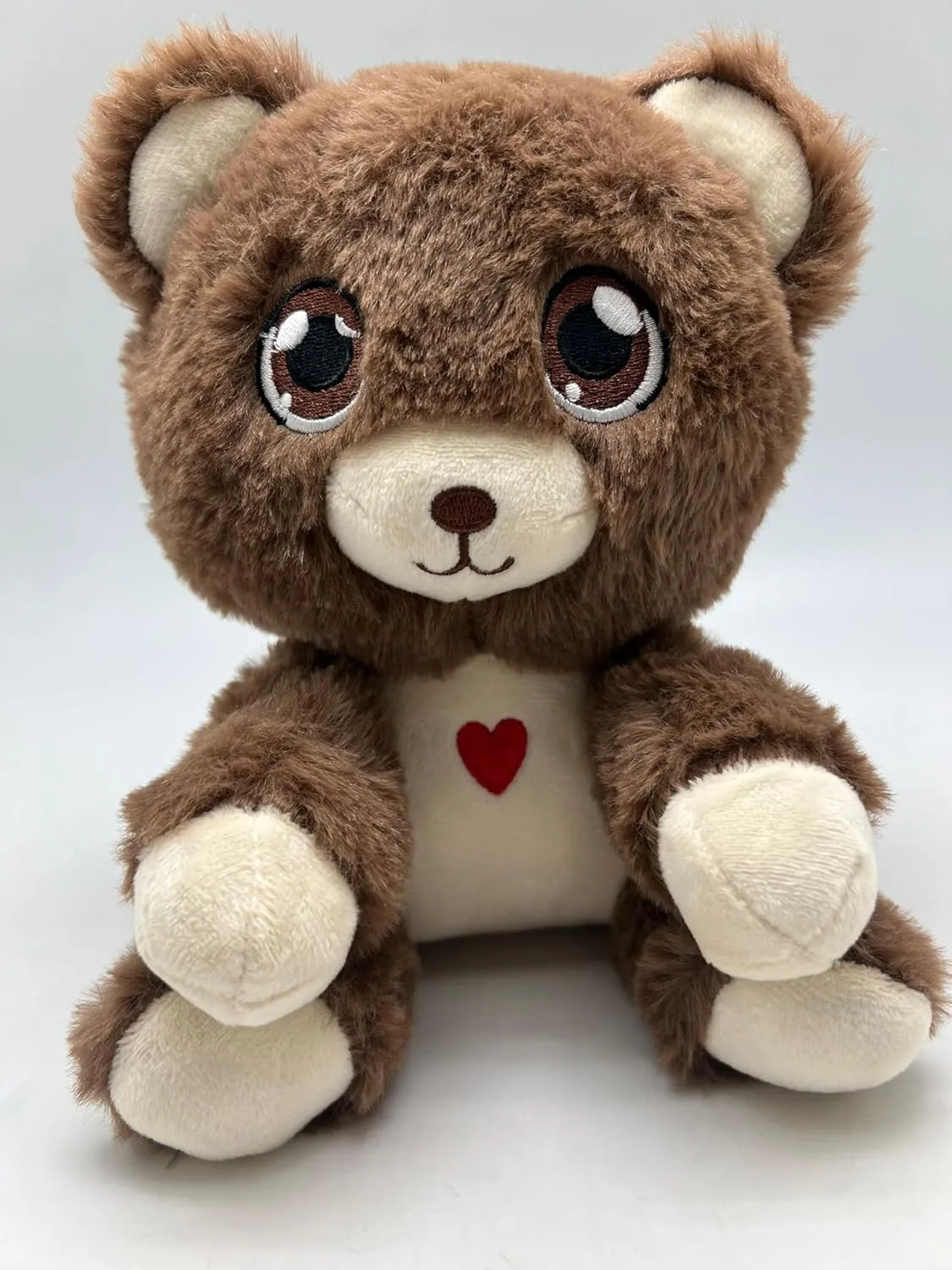 Interactive Teddy Bear Stuffed Animal with Bedtime Stories, Lullabies, Speech Development Toy, Brown/ White