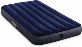 Intex 64757E Dura-Beam Standard Downy Air Mattress: Fiber-Tech - Twin Size - 10in Bed Height - 300lb Weight Capacity - Pump Sold Separately