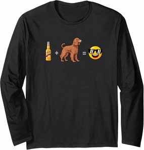 Irish Setter   Beer Dog Dad Happy Men Pet Lover Long Sleeve T-Shirt