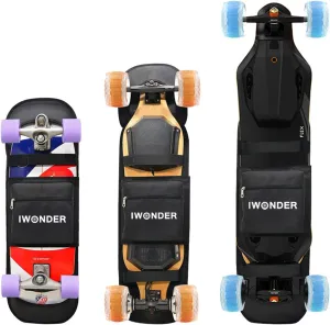 IWONDER Electric Skateboard Backpack Regular Skateboard Bag Adjustable Shoulder Foldable Carrier Travel Backpack