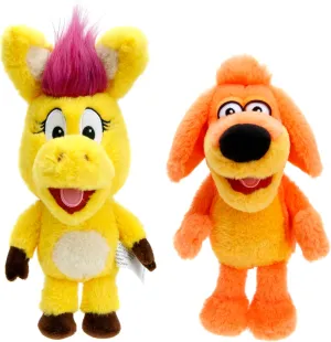 Jada Toys Donkey Hodie 8" Sound Plush Twin Pack - Hodie & Bob Dog - Squeeze for Phrases From Preschool Show - Ages 3 