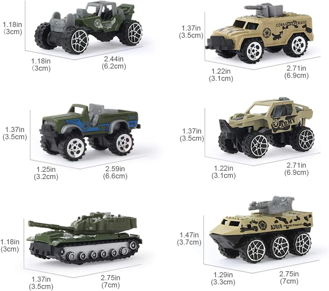 Jenilily Army Toys Cars for Boys Tank Military Truck Vehicle Mini Car Toys Carrier Truck Set for Toddlers Boys 3 4 5 6 Years Old