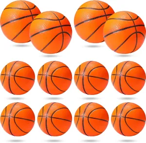 Jerify 12 Pack Mini Foam Basketball 5 Inch Basketball Small Soft Balls for Stress Toys for Hoop, Mini Sports Ball for Boys Girls Indoor Outdoor Sport Theme Game Gift Party Favors