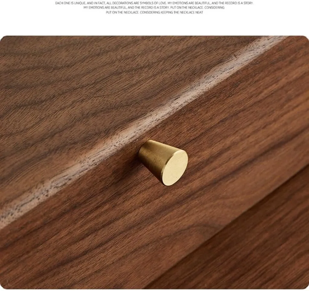 Jewelry Storage Box Simple Light Luxury Necklace Watch Black Walnut Wood Jewelry Box Solid Wood Jewelry Anti-oxidation Storage Box Girls' Christmas Gift(White)