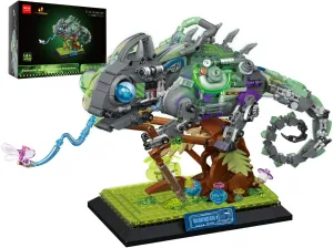 JMBricklayer Adult Building Sets Mechanical Chameleon 70124, Cool Rainforest Animals Collectible Display Model with Base, Creative Design Building Toys Gifts for Adults Men Boys Girls 14 