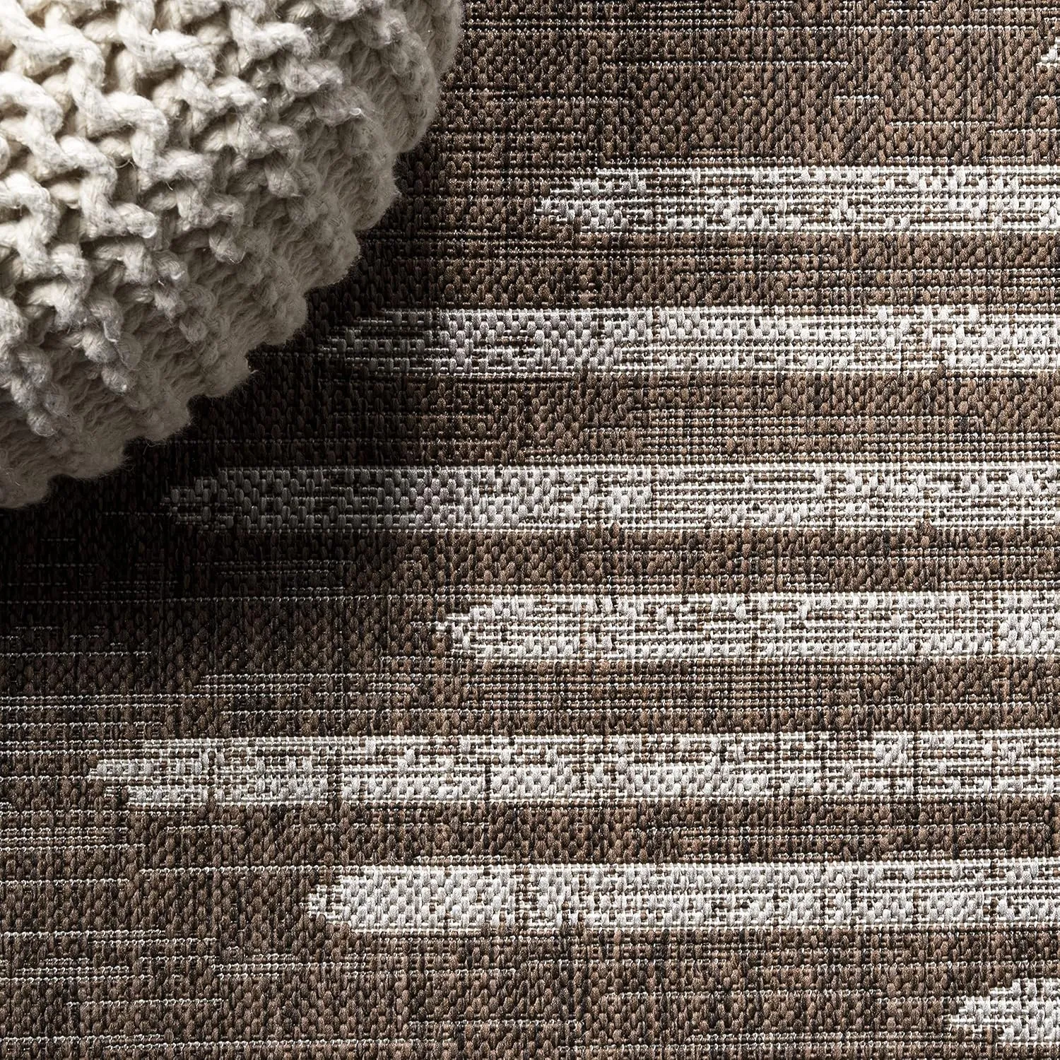 JONATHAN Y SMB124B-28 Zolak Berber Stripe Geometric Indoor Outdoor Runner Rug Bohemian Contemporary Easy Cleaning Bedroom Kitchen Backyard Patio Non Shedding, 2 X 8, Brown/Beige