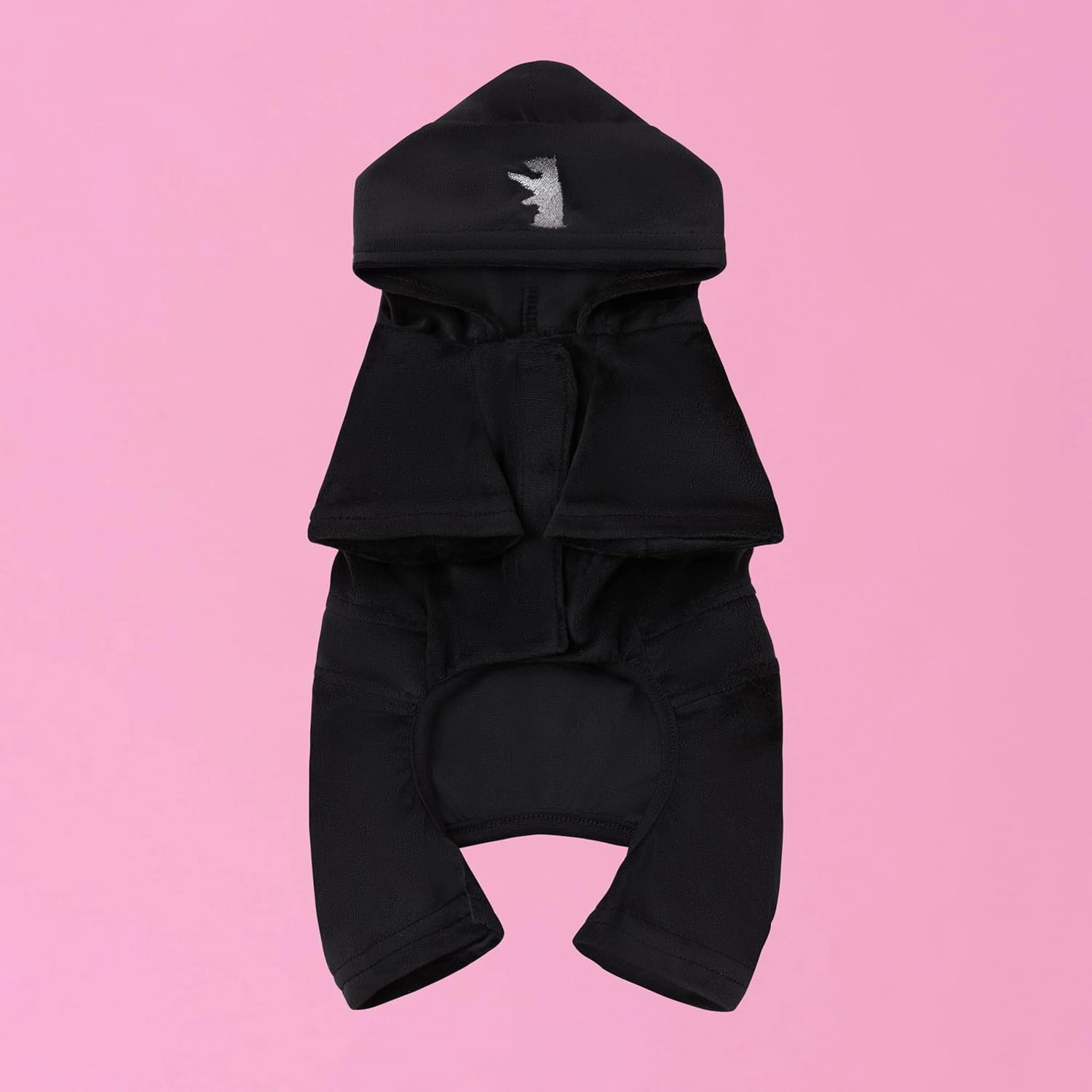 Juicy Couture Hooded Pet Juicy Bling Velour Tracksuit Chest 24 inches for Small Dogs and Cats - Black - M/L
