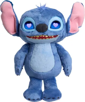 Just Play Disney Stitch Many Moods 14-inch Interactive Plush, 50  Sounds & Phrases, LCD Eyes, Inspired by Disney's New Live-Action Lilo & Stitch Movie, Toy for Fans, Girls, Boys, Kids 3 