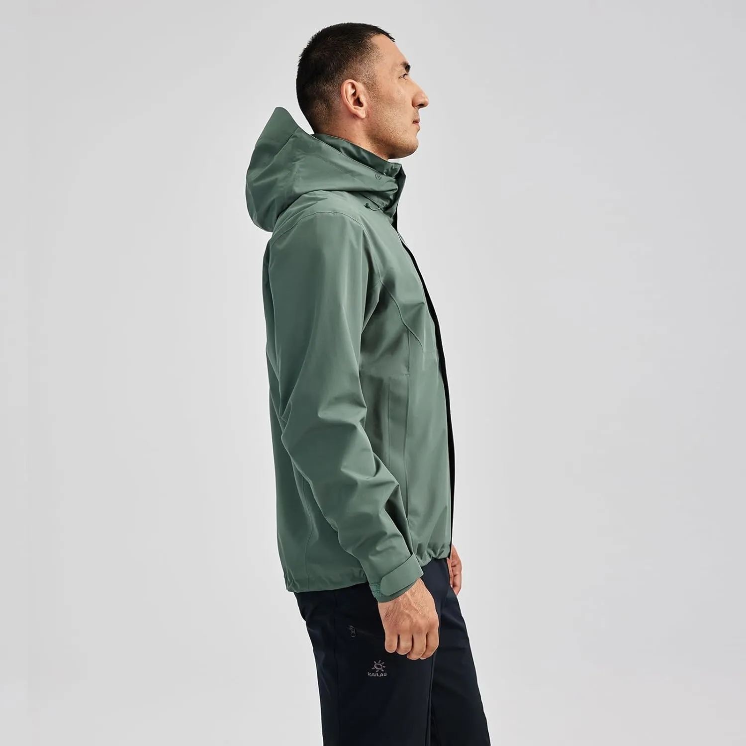 KAILAS Men's Lightweight Waterproof Hooded Rain Jacket Outdoor Raincoat Shell Jacket for Hiking Travel