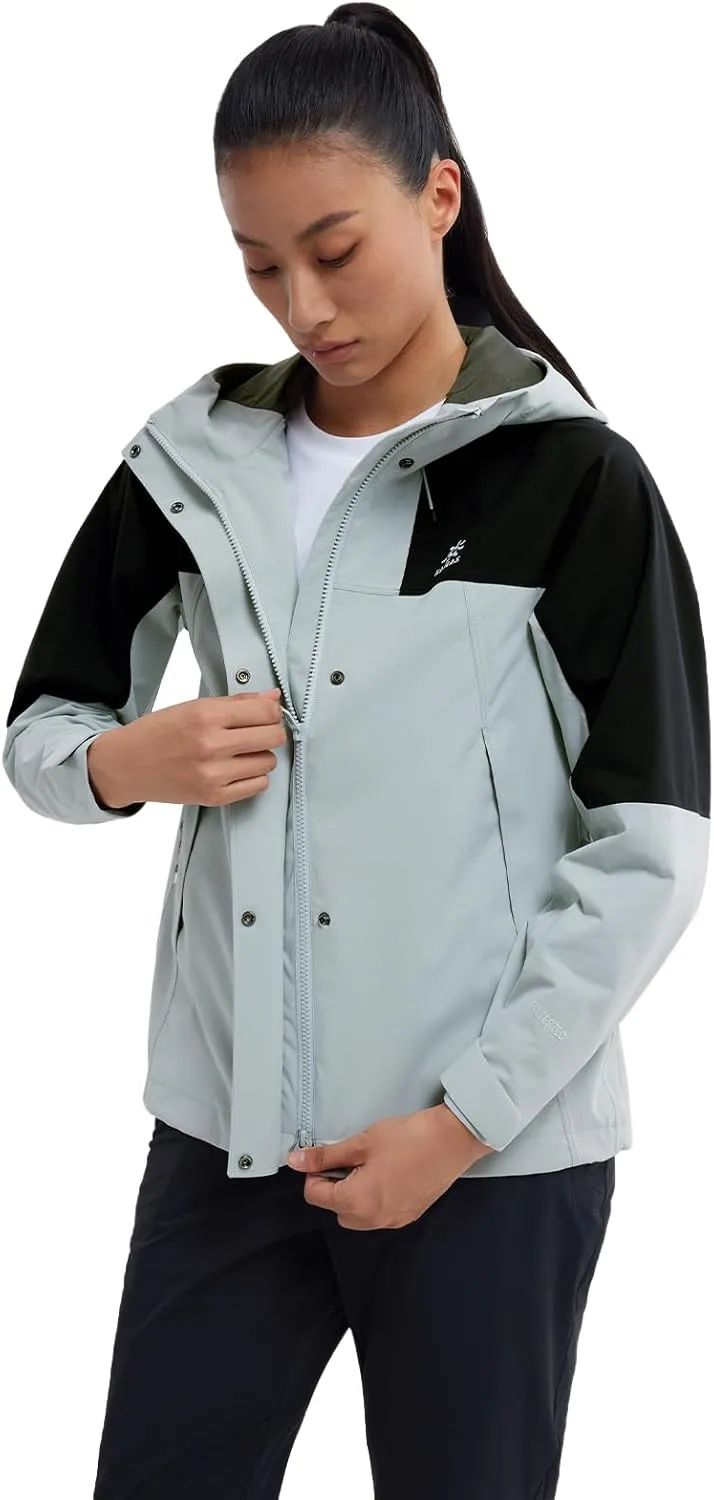 KAILAS Women's Hiking Shell Jacket Lightweight Waterproof Hooded Running Jacket Rain Jacket Outdoor Raincoat