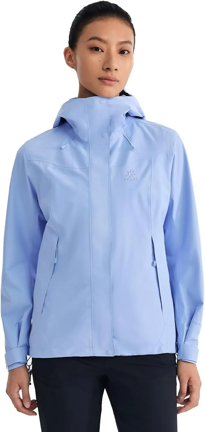 KAILAS Women's Raincoat Outdoor Hardshell Jacket Packable Lightweight Waterproof Hooded Jacket Hiking Travel