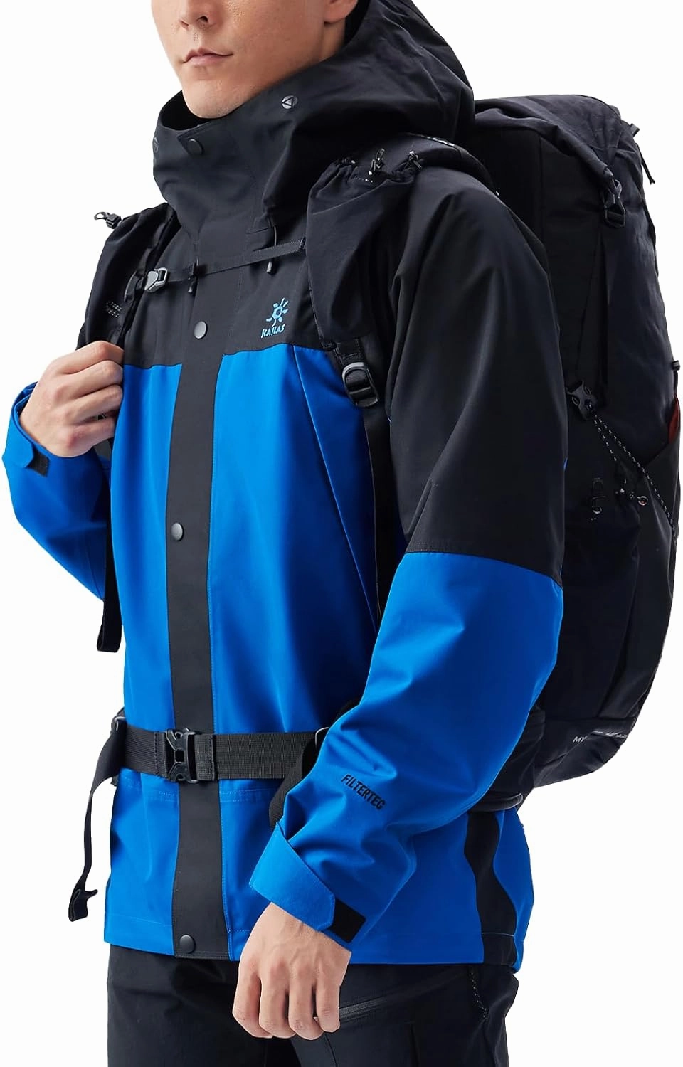 KAILAS Men's Hiking Shell Jacket Lightweight Waterproof Hooded Running Jacket Rain Jacket Outdoor Raincoat