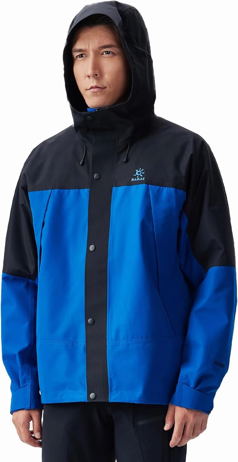 KAILAS Men's Hiking Shell Jacket Lightweight Waterproof Hooded Running Jacket Rain Jacket Outdoor Raincoat