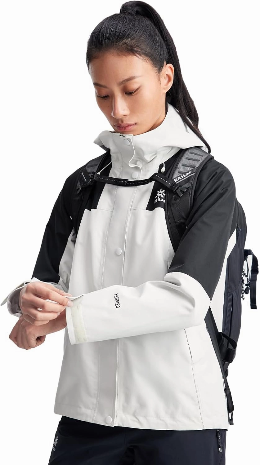 KAILAS Women's Hiking Shell Jacket Lightweight Waterproof Hooded Running Jacket Rain Jacket Outdoor Raincoat