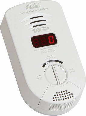 Kidde Carbon Monoxide Detector, Plug In Wall with 10-Year Battery Backup, Digital LED Display, Voice Alerts, Test-Hush Button
