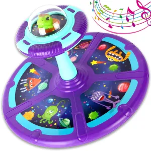Kids LED Sit & Spin Toy with Music - 360 Spinning Seat for Toddlers & Kids, Ages 18  Months, Birthday Gift for Girls & Boys