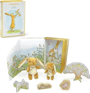 KIDS PREFERRED Guess How Much I Love You My First Playset Cute Stuffed Animal Bunny Plush Storytime Set for Infants, Babies, Toddlers and Kids