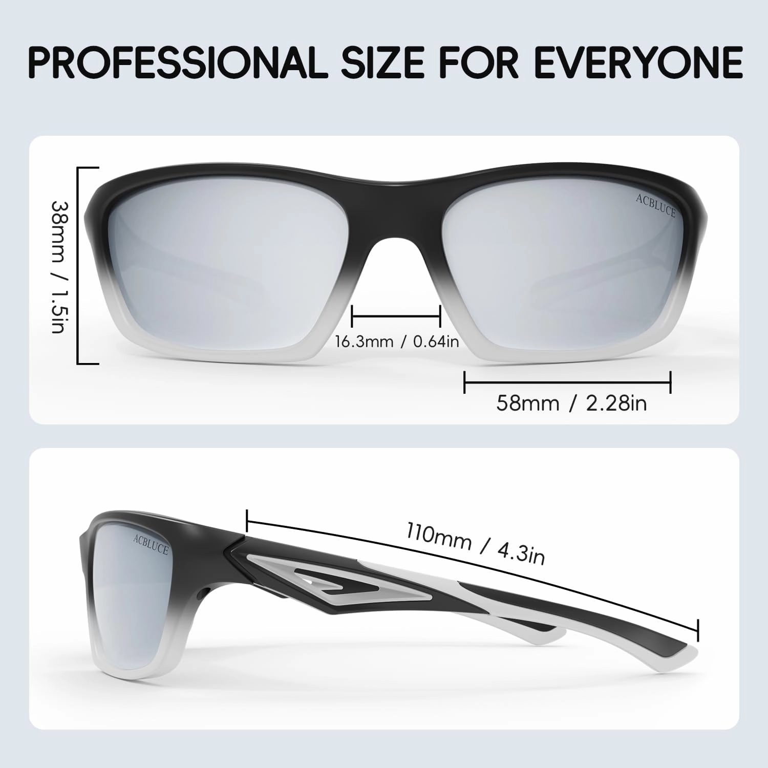 Kids Sunglasses TPEE Unbreakable Polarized Sports Glasses with Adjustable Strap For Boys Girls Age 3-7