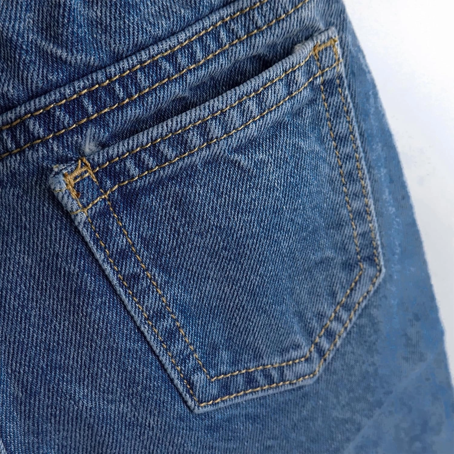 KIDSCOOL SPACE Baby Girls Jeans,Toddler Elastic Waist with D-Ring Slant Pockets Wide-Leg Denim Pants