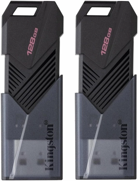 Kingston 128GB DataTraveler Exodia Onyx USB 3.2 Flash Drive (Matte Black) (2-Pack)