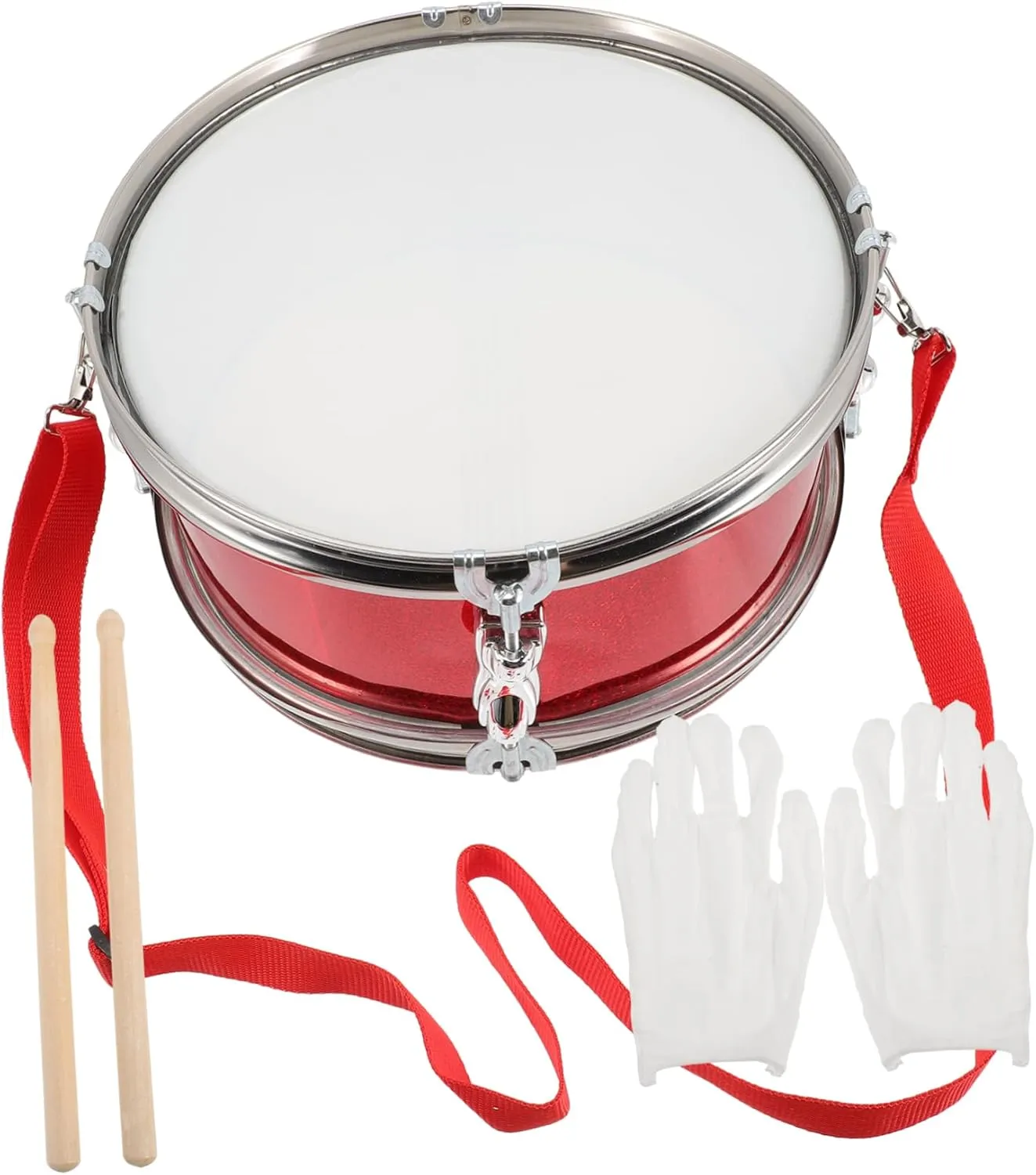 Kisangel 1 Set Boys and Girls Snare Drum Set Flashing Red Drum for Baby Boy Sticks Music Instrument Plaything