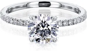 Kobelli 1.3 Carat IGI Round Lab Grown Diamond Wrap Basket Engagement Ring