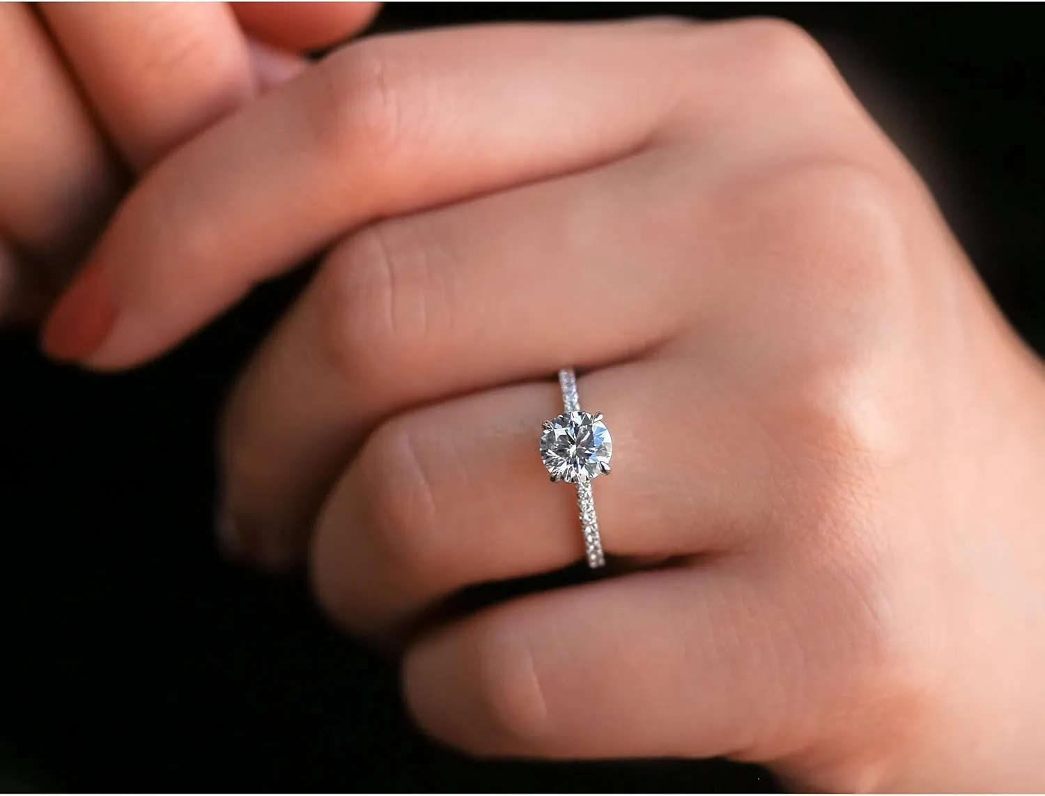 Kobelli 1.3 Carat IGI Round Lab Grown Diamond Wrap Basket Engagement Ring