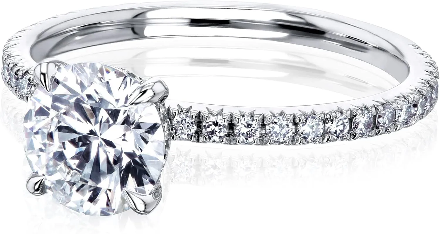 Kobelli 1.3 Carat IGI Round Lab Grown Diamond Wrap Basket Engagement Ring