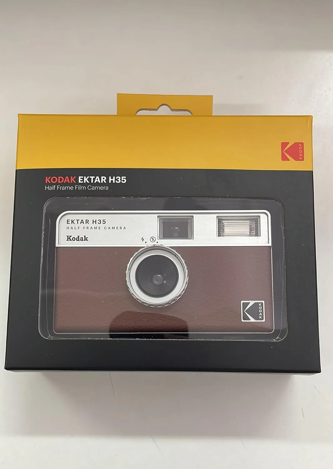 KODAK EKTAR H35 Half Frame Film Camera, 35mm, Reusable, Focus-Free, Lightweight, Easy-to-Use (Brown) (Film & AAA Battery are not Included)