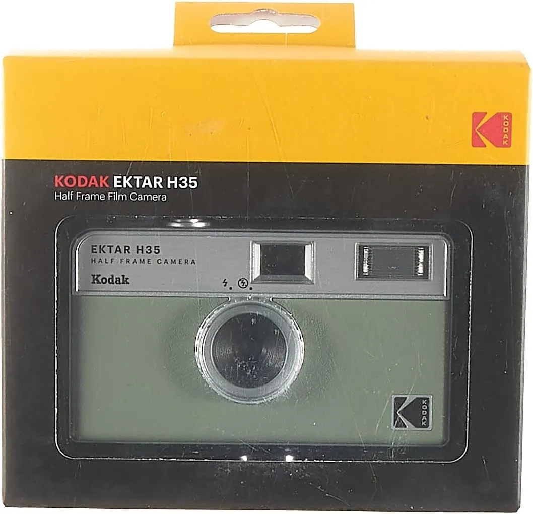KODAK EKTAR H35 Half Frame Film Camera, 35mm, Reusable, Focus-Free, Lightweight, Easy-to-Use (Sage) (Film & AAA Battery are not Included)