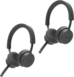 Koss CS340iBT QZ Wireless Bluetooth On-Ear Communication Headset, Active Noise Cancellation, Black (2-Pack Bundle)
