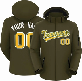 KXK Custom Outdoor Waterproof Jacket Hooded Stitched Personalized Name Number Windbreaker Rain Shell Coat for Men Women