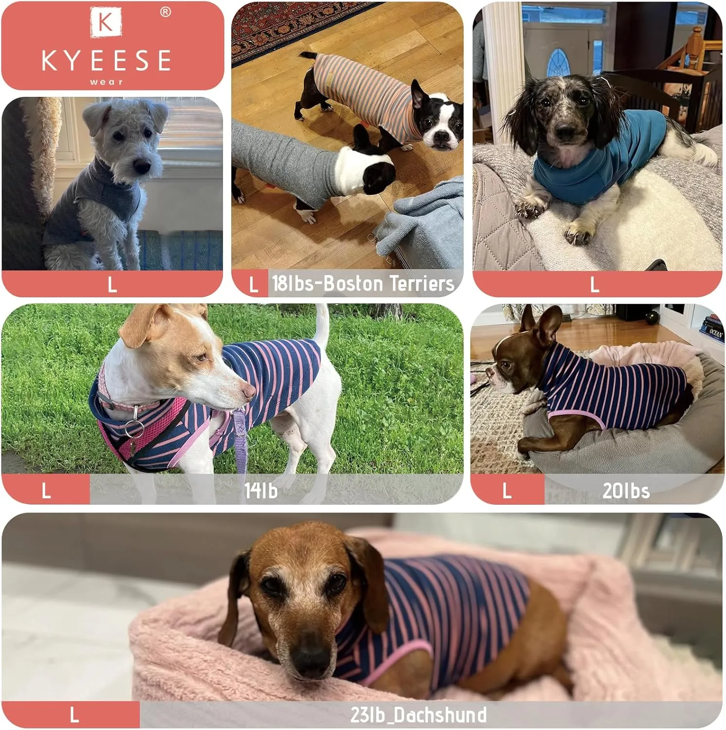KYEESE 2Pack Dog Sweater Turtleneck Small Dogs Sweaters Pullover Pet Sweatshirt Stretchy Dogs Clothes Soft Dachshund Clothes Warm Pet Coats Dog Sweaters for Small Pets Male