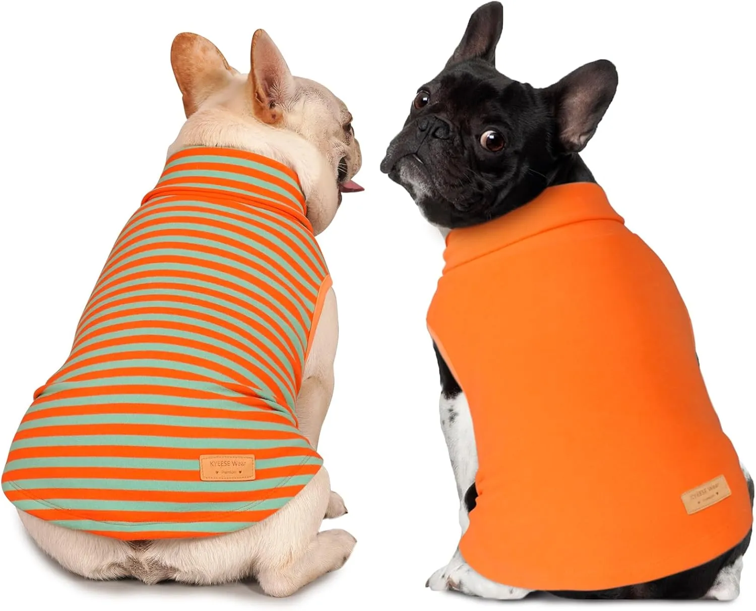 KYEESE 2Pack Dog Sweater Turtleneck Small Dogs Sweaters Pullover Pet Sweatshirt Stretchy Dogs Clothes Soft Dachshund Clothes Warm Pet Coats Dog Sweaters for Small Pets Male
