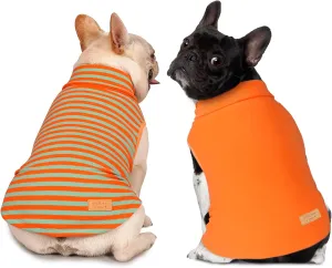 KYEESE 2Pack Dog Sweater Turtleneck Small Dogs Sweaters Pullover Pet Sweatshirt Stretchy Dogs Clothes Soft Dachshund Clothes Warm Pet Coats Dog Sweaters for Small Pets Male